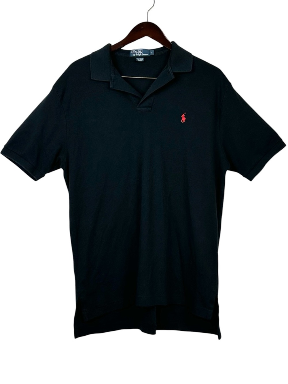 Polo by Ralph Lauren Classic Fit Collared 100% Cotton Black Polo Size Large